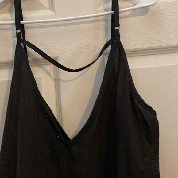 NWOT Derek Plus Black Vneck Tank Top with Low Vback, 2x - Picture 3 of 6
